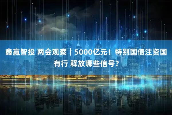 鑫赢智投 两会观察｜5000亿元！特别国债注资国有行 释放哪些信号？
