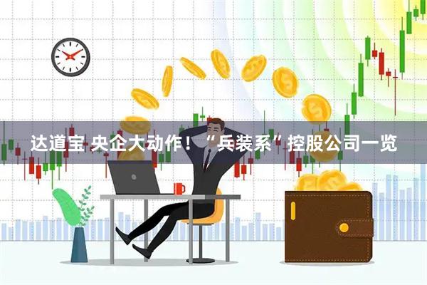 达道宝 央企大动作！“兵装系”控股公司一览