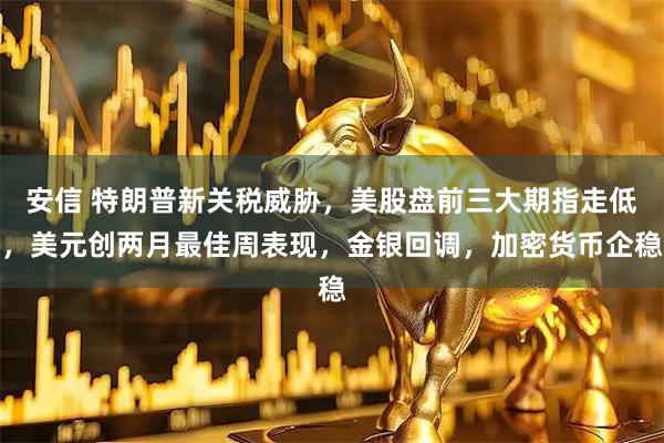 安信 特朗普新关税威胁，美股盘前三大期指走低，美元创两月最佳周表现，金银回调，加密货币企稳