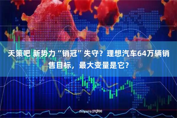 天策吧 新势力“销冠”失守?理想汽车64万辆销售目标,最大变量是它?