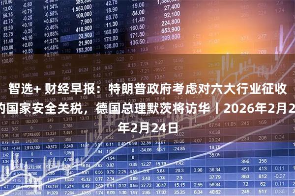 智选+ 财经早报：特朗普政府考虑对六大行业征收新的国家安全关税，德国总理默茨将访华丨2026年2月24日